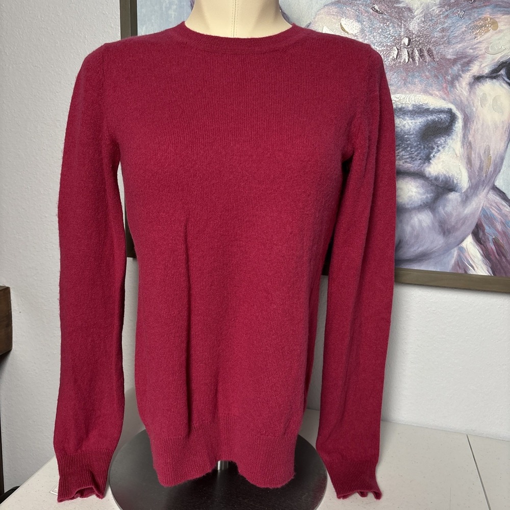 Telluride Clothing Company 2ply 100% Cashmere Pink Fushia Lightweight Sweater